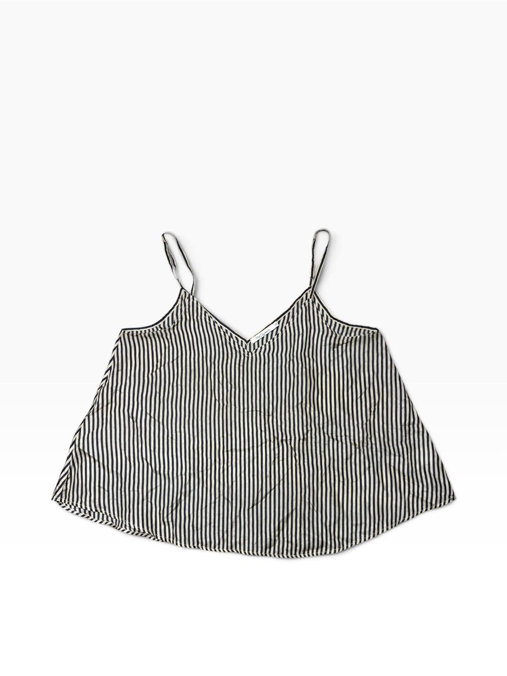 Mes Demoiselles Paris Silk Striped Adjustable Strappy Tank Top